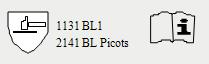 Piktogramy norem — Colortext BL 1 & BL Picots